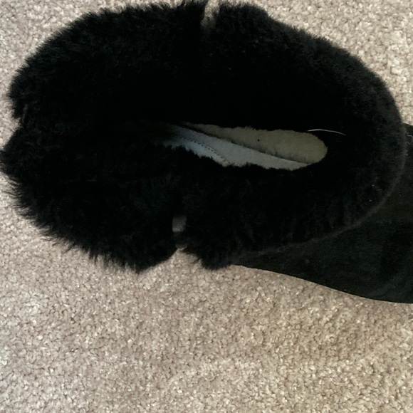 Chanel Black suede wool fur boots - Picture 6 of 13